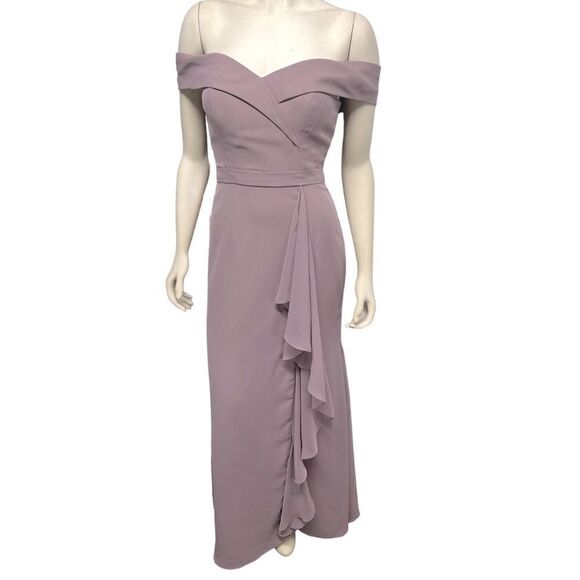 NWT JJ’s House Light Purple Bridesmaid Dress Formal Gown Maxi Prom Off Shoulder - Picture 1 of 10